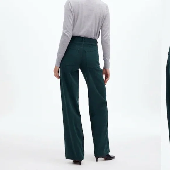 Madewell Dark Green Flare Jeans